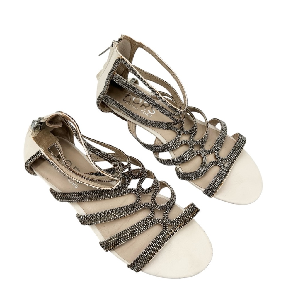 Michael Kors chain-embellished sandals.